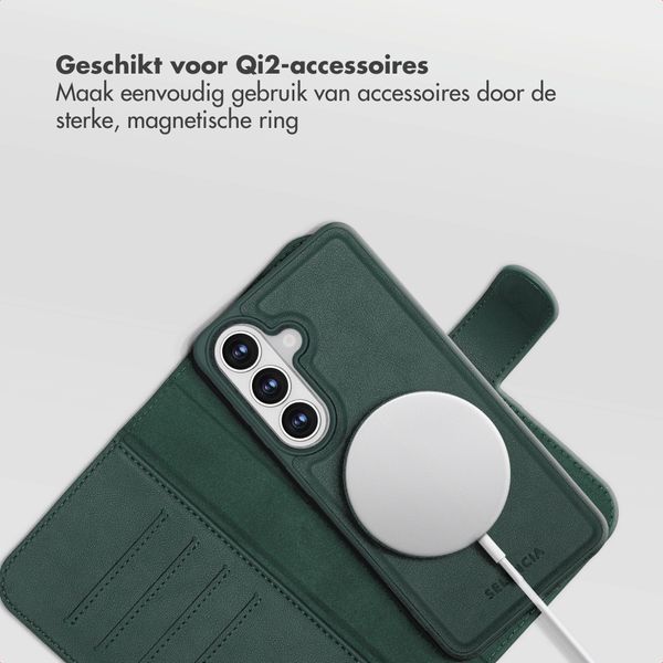 Selencia Olyn Uitneembare Bookcase met MagSafe Samsung Galaxy S26 - Groen
