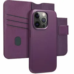 Accezz Leather Bookcase 2-in-1 met MagSafe iPhone 15 - Heath Purple