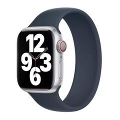 Apple Siliconen solobandje Apple Watch | 44/45/46/49 mm - Maat 9 - Storm Blue