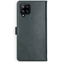 Selencia Echt Leren Bookcase Samsung Galaxy A42 - Groen