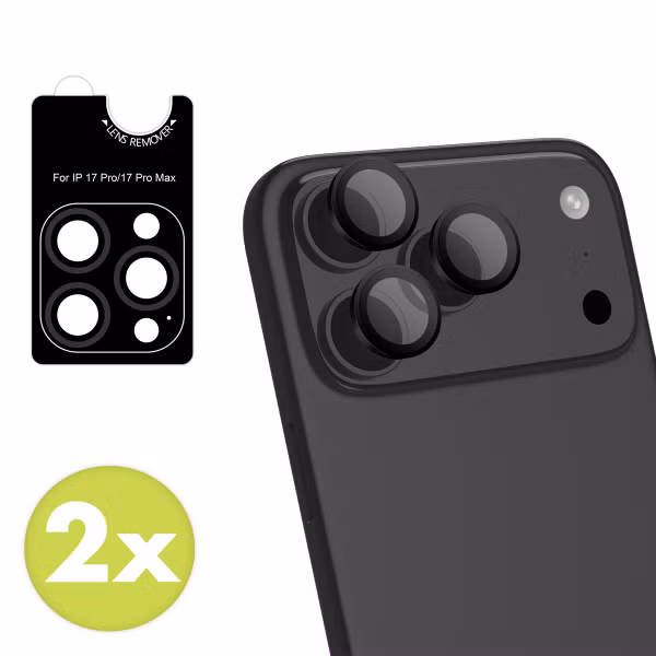imoshion 2 Pack Camera lens protector Apple iPhone 17 Pro / 17 Pro Max - Zwart