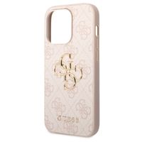 Guess 4G Metal Logo Backcover Apple iPhone 15 Pro - Roze