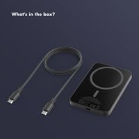Selencia Vivid Powerbank 5,000 mAh - Wireless Powerbank - MagSafe and Qi - Black / Chic Marble Black