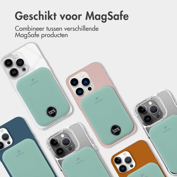 imoshion MagSafe Powerbank 10.000 mAh - Draadloze powerbank - Quick Charge en Power Delivery - Sage Green