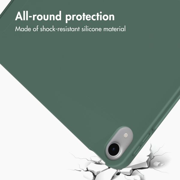 Accezz Smart Silicone Book Case Apple iPad 11 (2025) 11 inch A16 / iPad 10 (2022) 10.9 inch - Dark Green