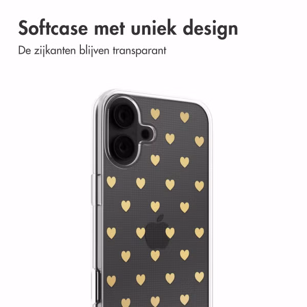 imoshion Design hoesje Apple iPhone 16 - Golden Hearts