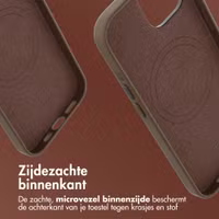 Accezz MagSafe Leather Backcover Apple iPhone 15 - Coffee Brown