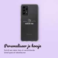 Gepersonaliseerd hoesje met sierlijk hartje Samsung Galaxy A52(s) (5G/4G) - Transparant