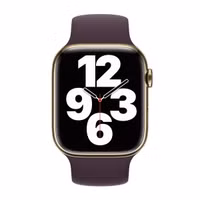 Apple Siliconen solobandje Apple Watch | 38/40/41/42 mm - Maat 4 - Dark Cherry