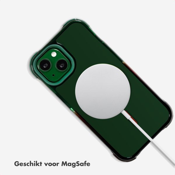 Selencia Gradient Backcover met MagSafe Apple iPhone 13 - Groen / Bruin