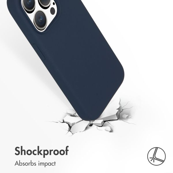 Accezz Liquid Silicone Back Cover with MagSafe Apple iPhone 15 Pro - Dark Blue