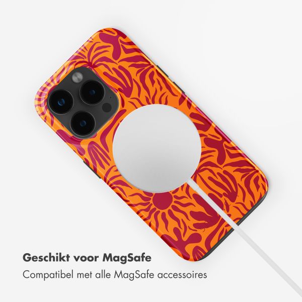 Selencia Vivid Tough Backcover met MagSafe iPhone 15 Pro Max - Tropical Vibes Apricot