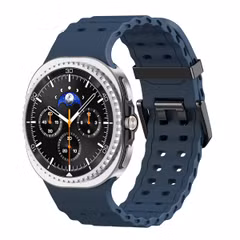 imoshion Ocean Siliconenband Samsung Galaxy Watch 8 (40/44mm) / Classic (46mm) - Donkerblauw