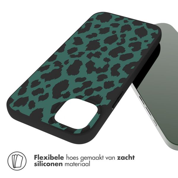 imoshion Design hoesje iPhone 14 Plus - Luipaard - Groen / Zwart