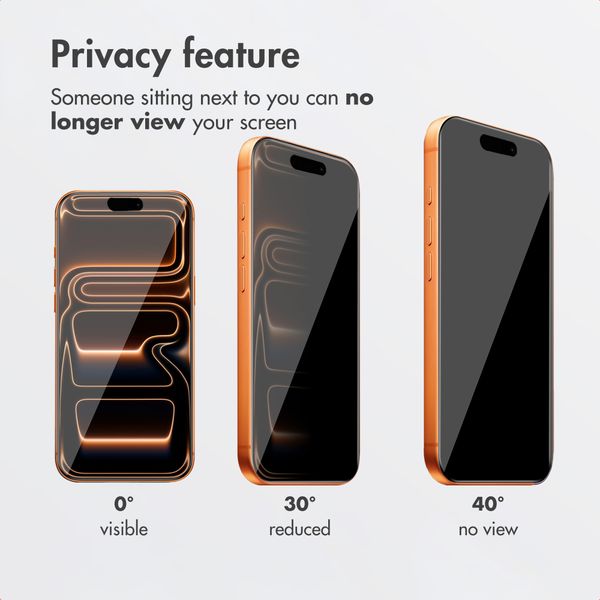 Accezz Privacy Tempered Glass Screen Protector + Applicator Apple iPhone 17 Pro Max