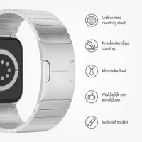 Selencia Stalen schakelband Apple Watch Series 1 t/m 9 / SE (38/40/41 mm) | Series 10 (42 mm) - Zilver