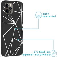 imoshion Design hoesje iPhone 12 (Pro) - Grafisch - Lijn Zwart