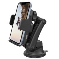 Accezz Telefoonhouder auto iPhone 13 - Draadloze oplader - Dashboard en voorruit - Zwart