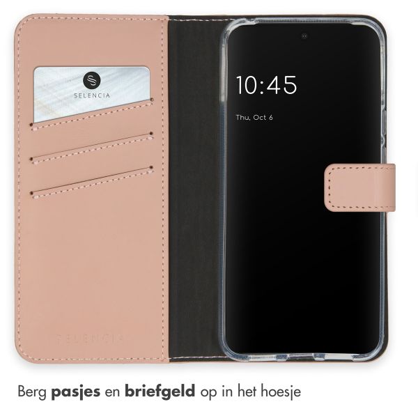 Selencia Echt Leren Bookcase Google Pixel 8 - Dusty Pink