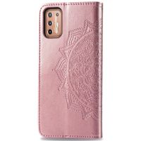 Mandala Bookcase Motorola Moto G9 Plus - Rosé Goud