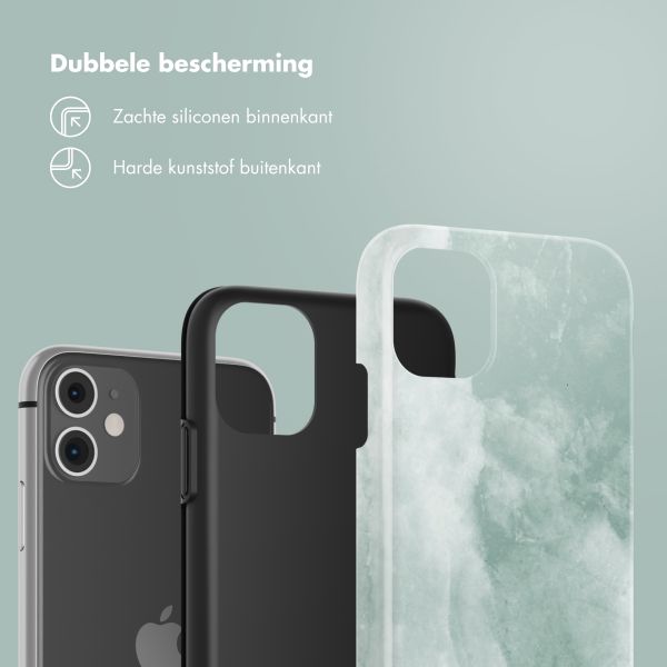 Selencia Vivid Backcover Apple iPhone 11 - Marble Grayed Jade