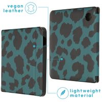 imoshion Design Slim Hard Case Sleepcover met stand Tolino Vision 5-Green Leopard