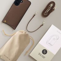 Selencia Nova Phone Case with Cord and Card Holder Samsung Galaxy A37 (5G) - Mocha Brown