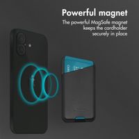 Accezz Leather Card Holder - Compatible with MagSafe and Qi2 - Onyx Black