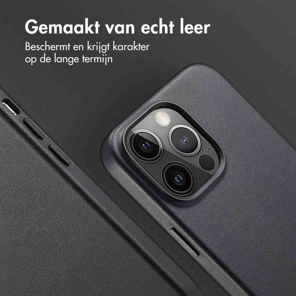 Accezz MagSafe Leather Backcover Apple iPhone 14 Pro Max - Onyx Black