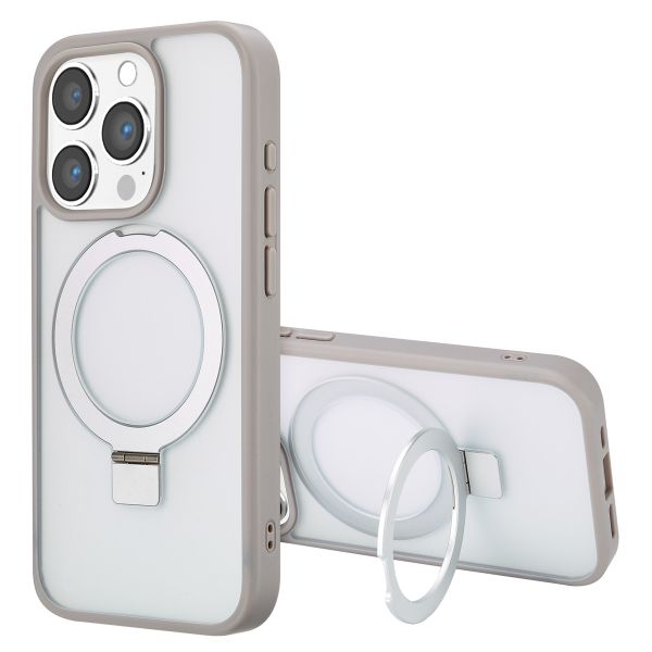 Accezz Ring Stand Backcover met MagSafe iPhone 15 Pro - Grey