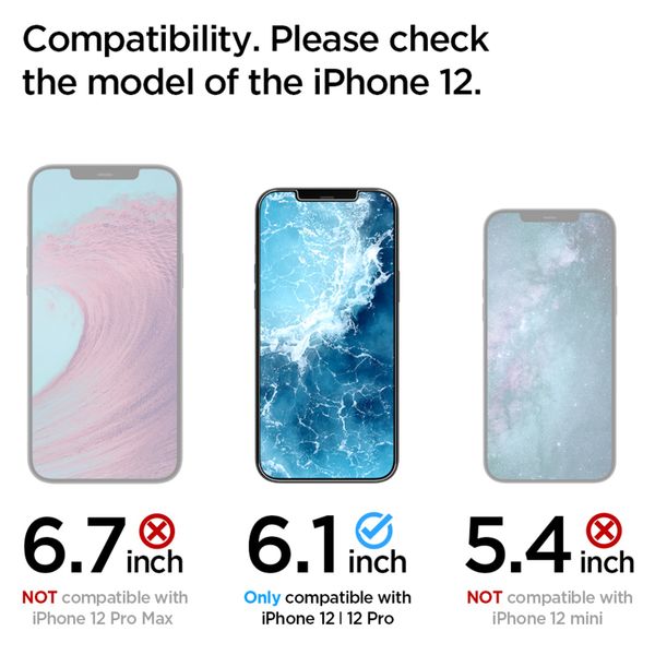 Spigen GLAStR EZ Fit Screenprotector + Applicator Apple iPhone 12 (Pro)