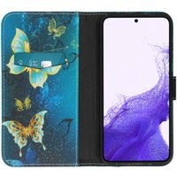 imoshion Design Softcase Bookcase Samsung Galaxy S23 - Blue Butterfly