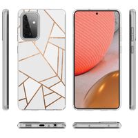 imoshion Design hoesje Samsung Galaxy A72 - Grafisch Koper / Wit