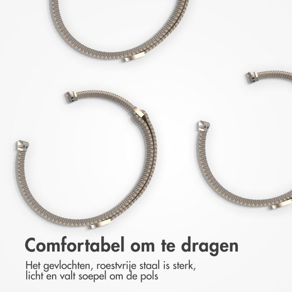 imoshion Milanees magnetisch bandje Apple Watch Series 1 - 11 / SE / Ultra (44/45/46/49 mm) - Maat S - Starlight