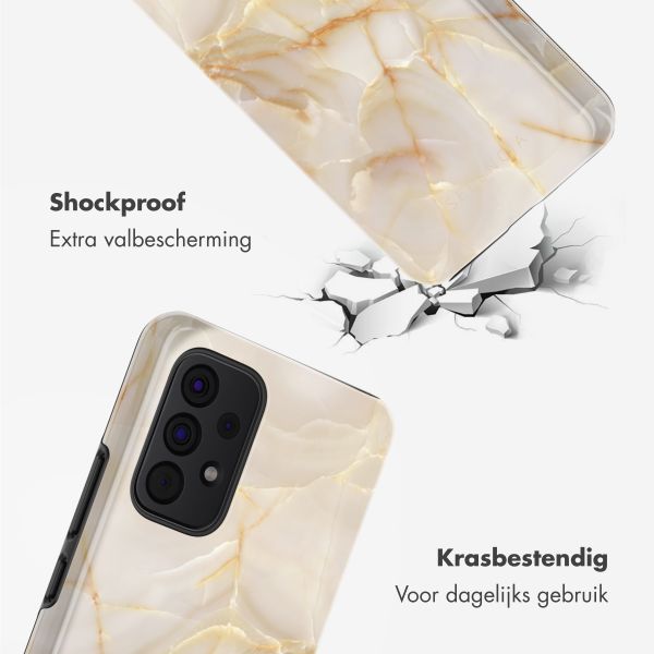 Selencia Vivid Tough Backcover Samsung Galaxy A53 - Golden Beige Marble