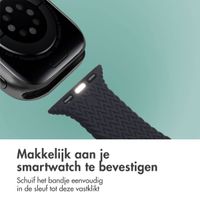 imoshion Siliconen geweven bandje Apple Watch Series 1 t/m 9 / SE (38/40/41 mm) | Series 10 (42 mm) - Zwart