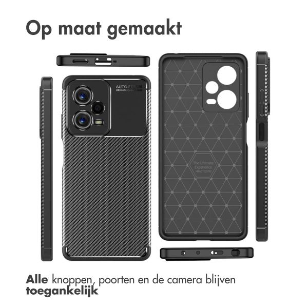 imoshion Carbon Softcase Backcover Xiaomi Redmi Note 12 Pro - Zwart