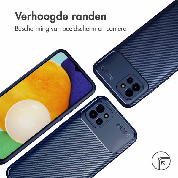 imoshion Carbon Softcase Backcover Samsung Galaxy A03 - Blauw