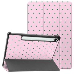 imoshion Design Trifold Bookcase Samsung Galaxy Tab S9 11.0 inch / S10 Lite / S10 FE / S9 FE 10.9 inch - Happy Dots