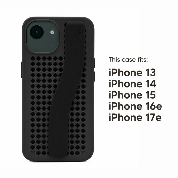 Callbuddy Hoesje met Strap Apple iPhone 17e / 16e / 15 / 14 / 13 - Epic Black