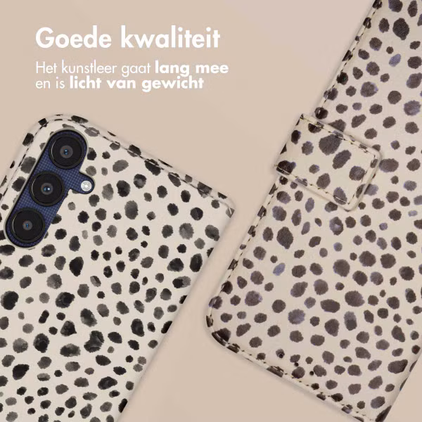 imoshion Design Bookcase Samsung Galaxy A35 - Black And White Dots