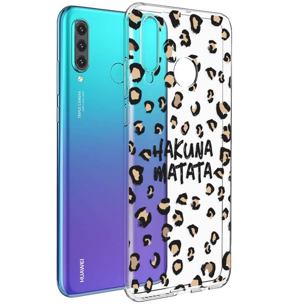 imoshion Design hoesje Huawei P30 Lite - Luipaard - Bruin / Zwart