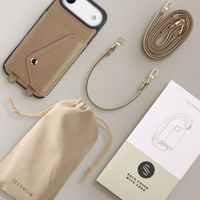 Selencia Sera Phone Case with Cord and Envelope Card Holder Apple iPhone Air - Taupe