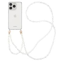 imoshion Backcover met koord + armband iPhone 15 Pro Max - Parels Hartjes