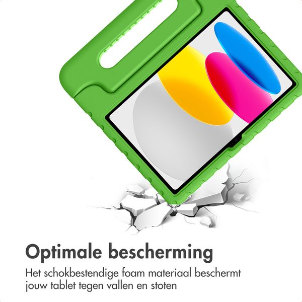 imoshion Kidsproof Backcover met handvat Apple iPad 11 (2025) 11 inch A16 / iPad 10 (2022) 10.9 inch - Groen