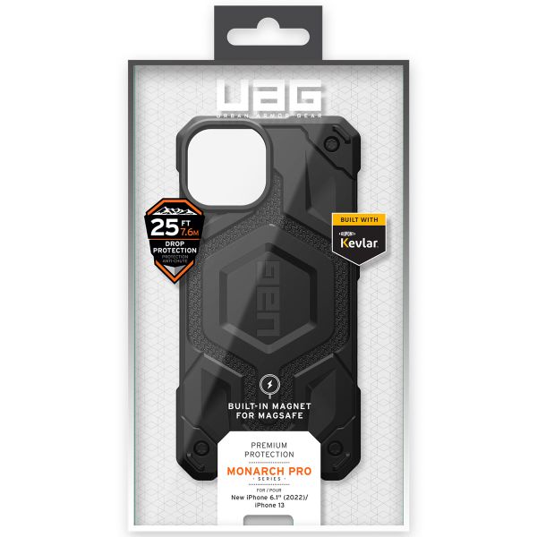 UAG Monarch Backcover MagSafe iPhone 14 - Kevlar Black