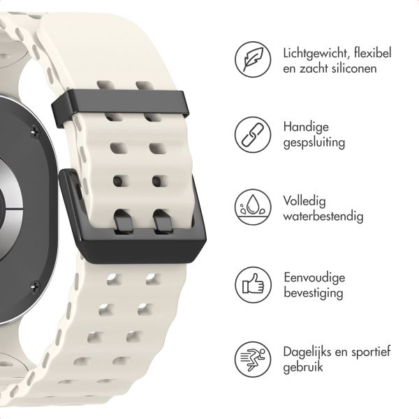 imoshion Ocean Siliconenband Samsung Galaxy Watch 8 (40/44mm) / Classic (46mm) - Sterrenlicht