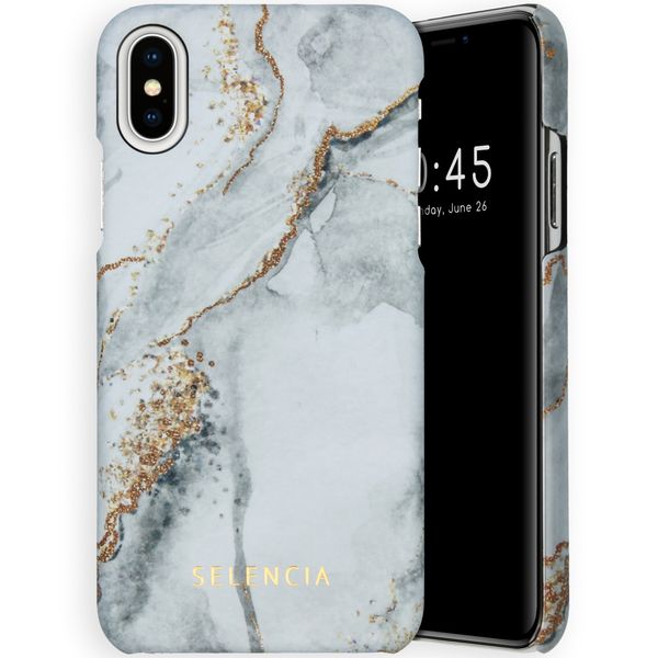 Selencia Maya Fashion Backcover iPhone Xs / X - Marble Stone