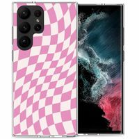 imoshion Design hoesje Samsung Galaxy S23 Ultra - Retro Pink Check