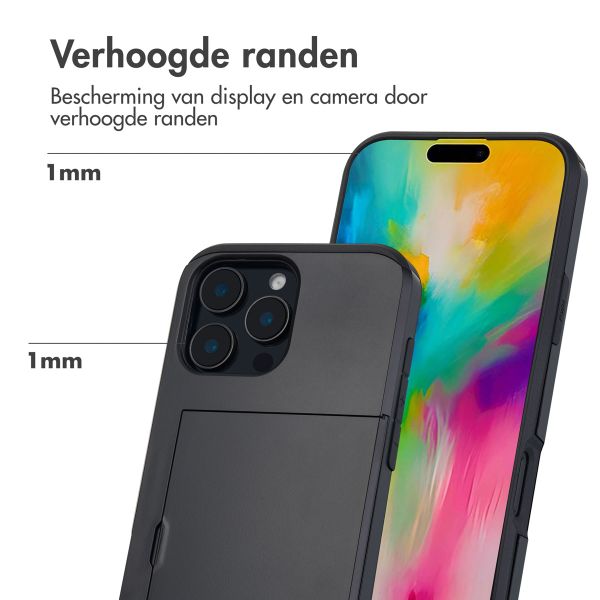 imoshion Backcover met pasjeshouder Apple iPhone 16 Pro Max - Zwart